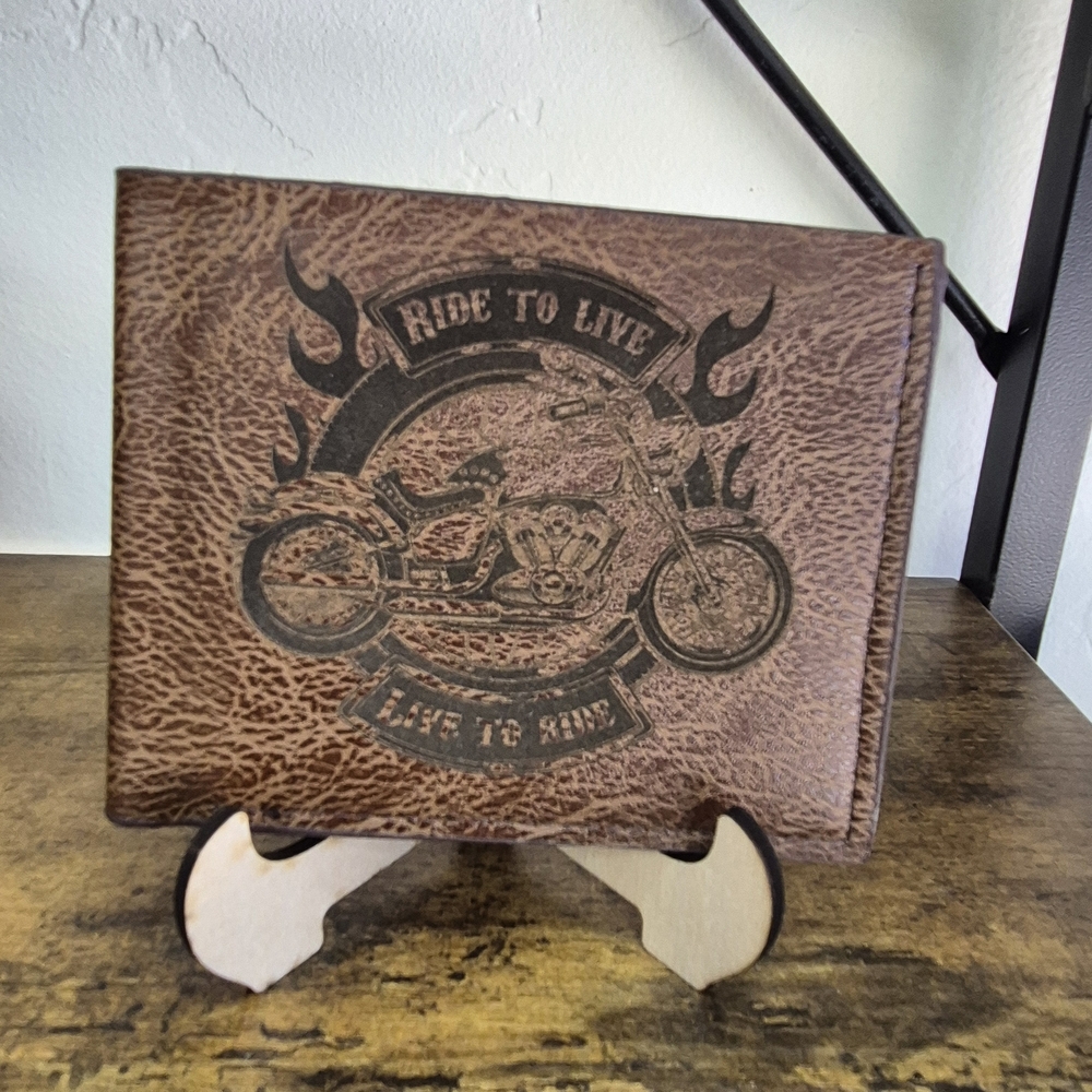 Brown Leather Biker Wallet